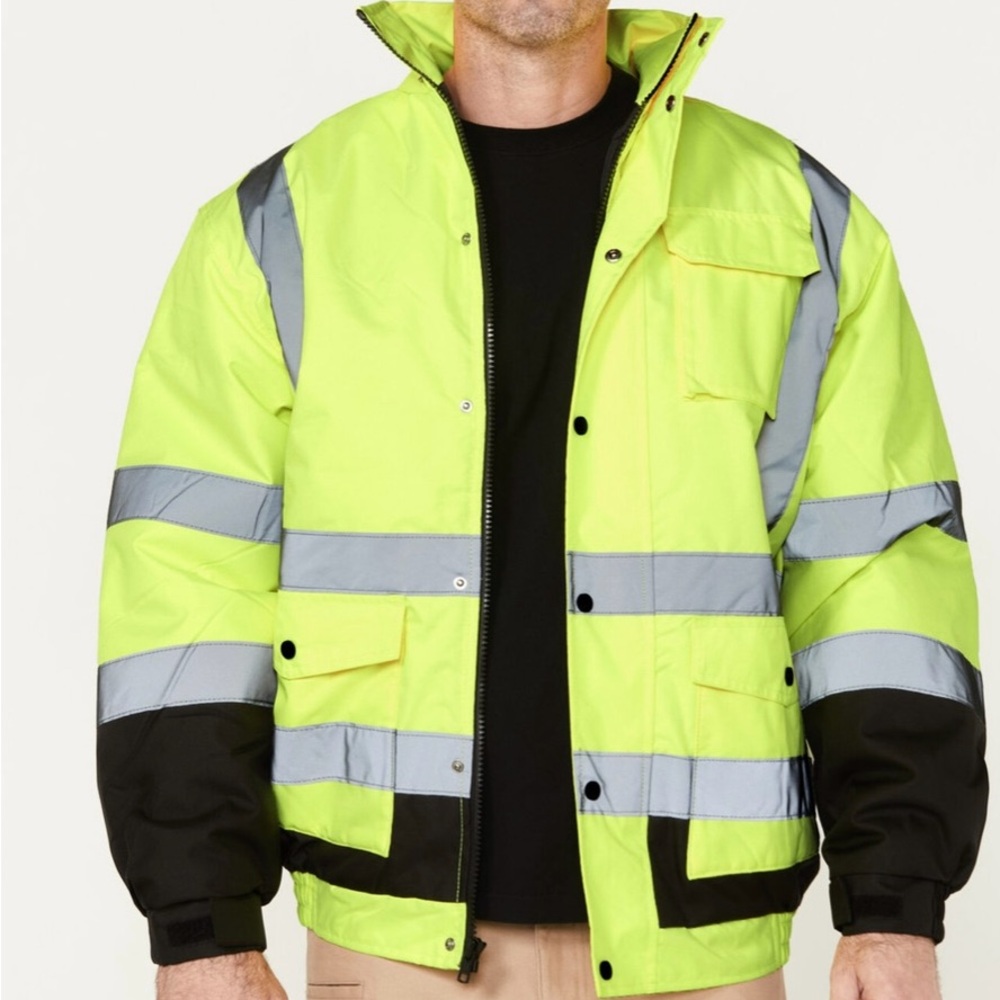 HAWX Yellow and Black Performance Jacket with Reflective Strips